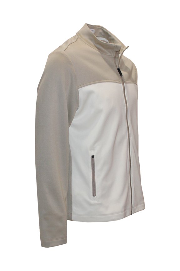 Golf Men's Color Block Full-Zip Jacket, Medium Desert Tan/Bone -