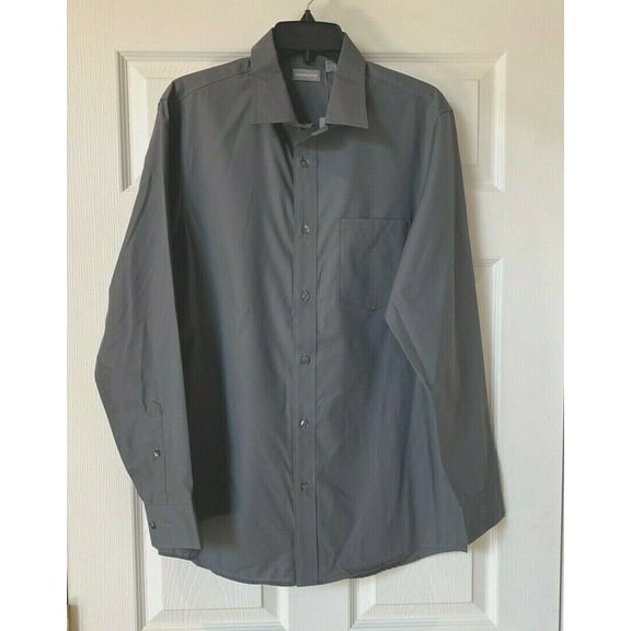 Ashworth Long Sleeve Button Down Dark Grey Sz M NEW