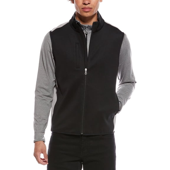 Ashworth mens  Boulder Full Zip Vest, m, Black