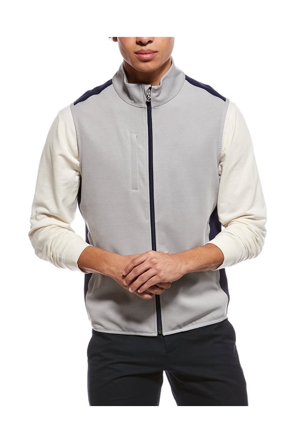mens Boulder Full Zip Vest, m, Grey