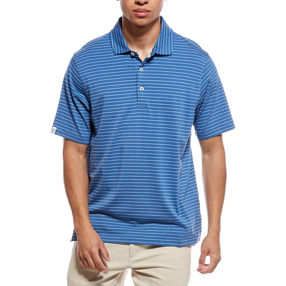 Ashworth mens  Listado Stripe Polo Shirt, s, Blue