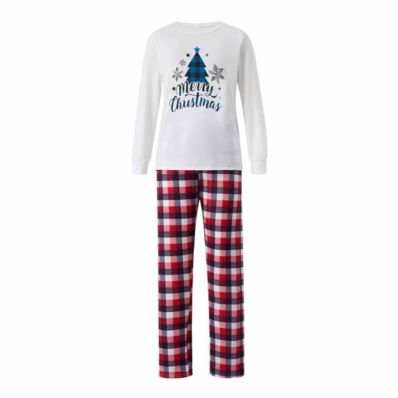 Ashyfjp Family Festive Pajama Set Christmas Themed Print Top with Matching Long Pants Pleasant Versatile Holiday Outfit, Size (S-3XL)