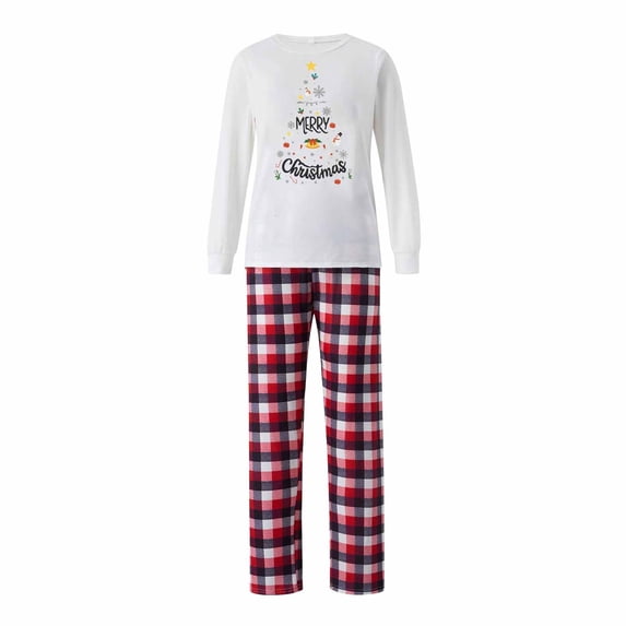 Ashyfjp Matching Family Xmas Pajamas Casual Holiday Motif Long Sleeve Set Pleasant Cozy Relaxed Home Clothes, Size (S-3XL)