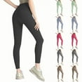 thumbnail image 1 of Ashyfjp Womens Seamless High Waist Ankle Length Leggings Soft Stretchy Knit Full Coverage Daily Walking Leisure Trousers, Size (S-3XL), 1 of 5