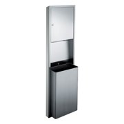 Asi 0469-9 Surface Mounted Paper Towel Dispenser And Waste Receptacle Combo - Stainless