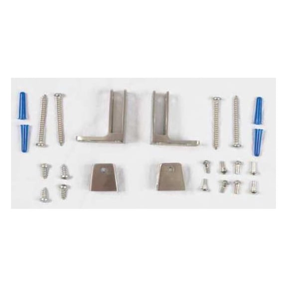 Asi Global Partitions Panel Bracket,SS,Brushed 40-8275010