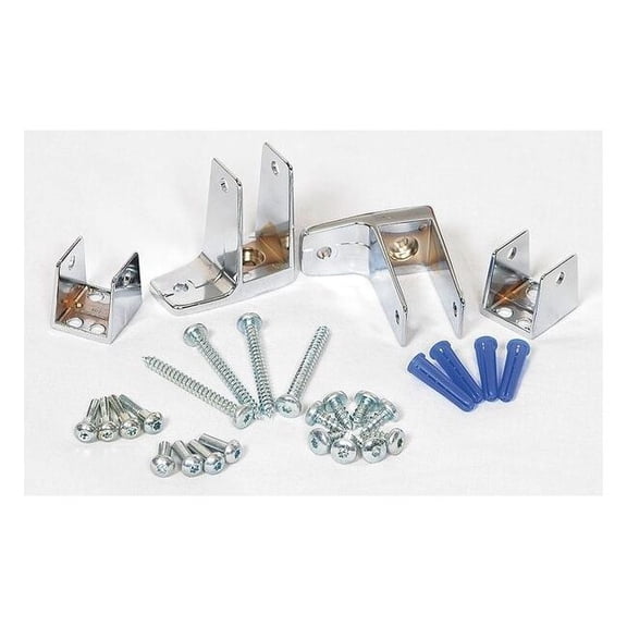 Asi Global Partitions Panel Bracket,Zinc,Bright 40-8515010