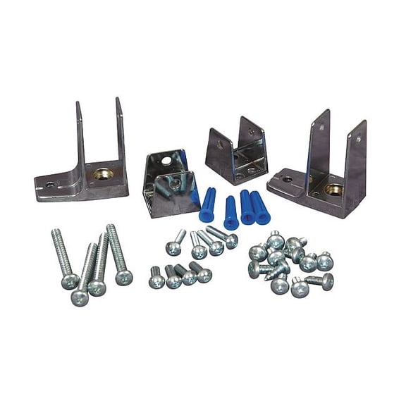 Asi Global Partitions Zamac End Panel Bracket, For Steel Partition 40-8515030