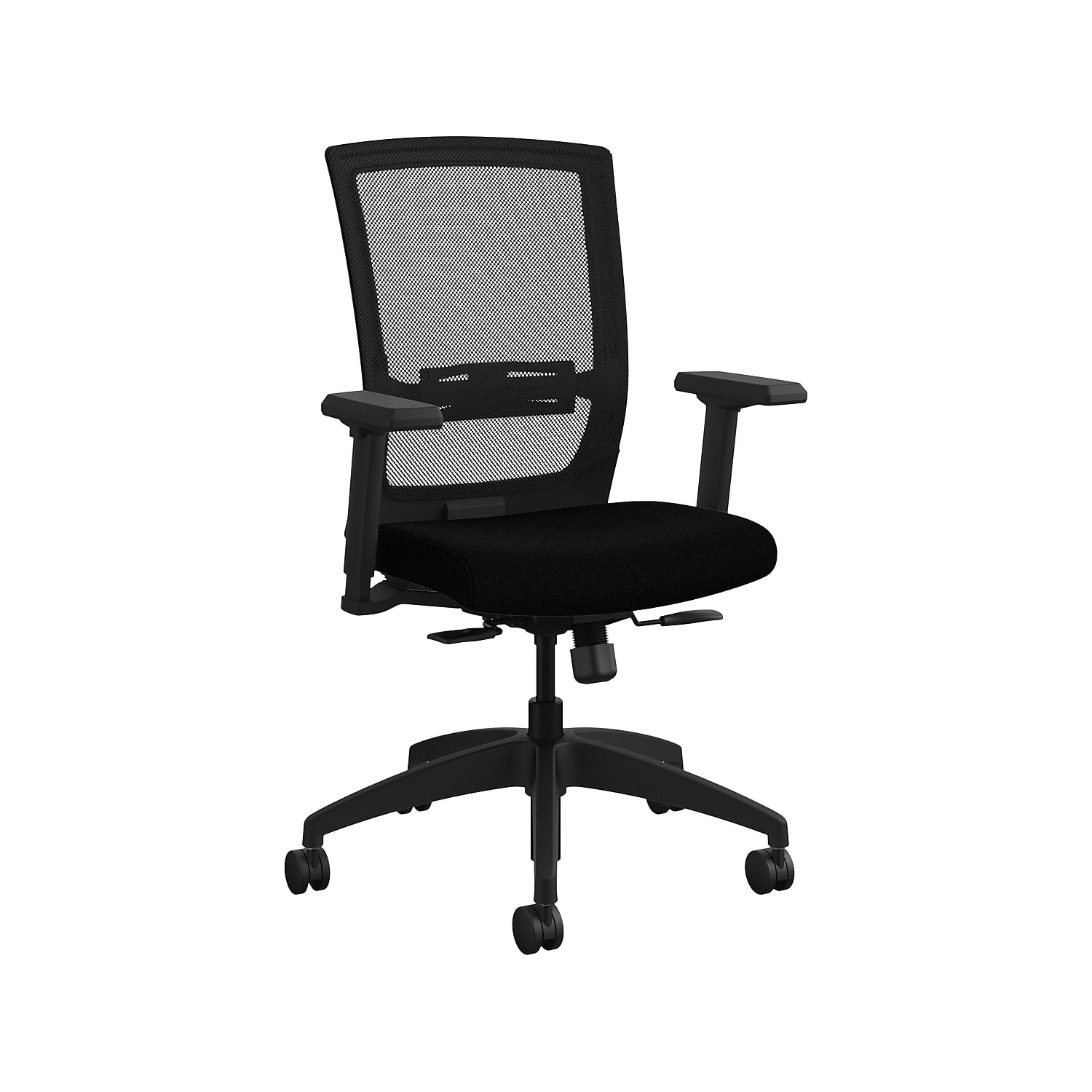 Ergonomic Black Mesh Adjustable Task Chair with Lumbar Support