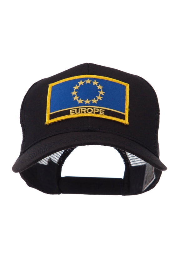 Asia, Australia and Other Flag Letter Patched Mesh Cap - Europe OSFM