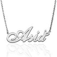 thumbnail image 1 of Asia Custom Name Necklace Customized Personalized Plated Name Necklace for Mother Daughter Friendship Women Valentine's Day Christmas Birthday New Year Silver, 1 of 7