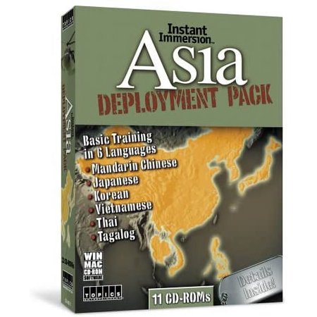 Asia Deployment Pack - 11 CDRom Set - Language Learning in Mandarin Chinese, Japanese, Korean, Vietnamese, Thai & Tagalog