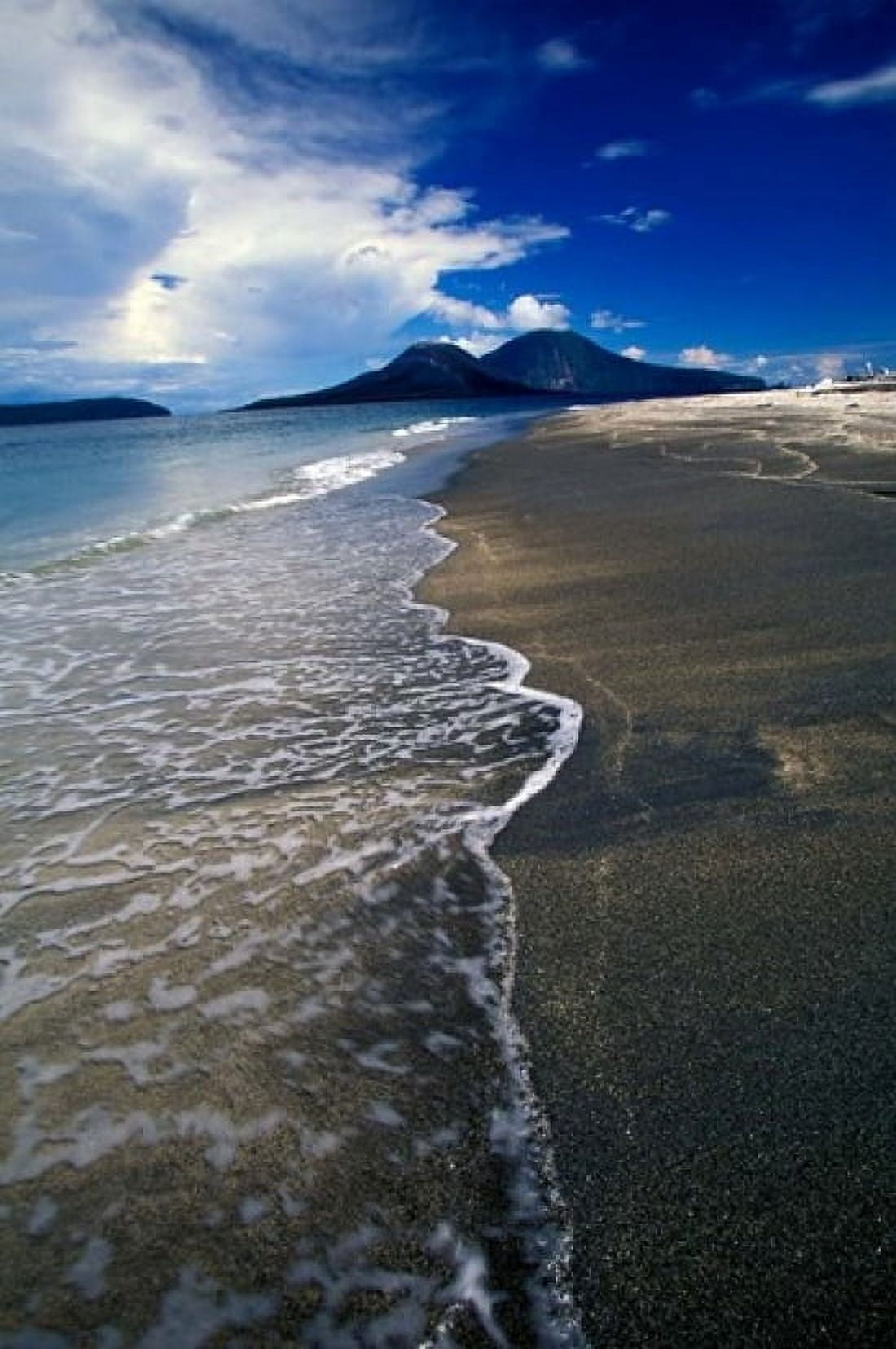Asia Indonesia Krakatau Volcano Beach scene Canvas Art - Gavriel Jecan DanitaDelimont (24 x 36)