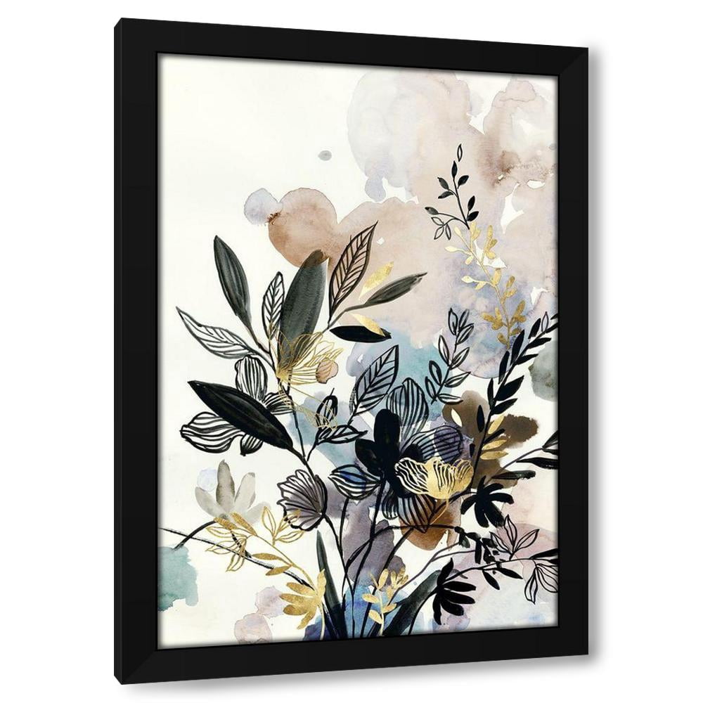 Asia Jensen 23x32 Black Modern Wood Framed Wall Art Titled - Gold ...