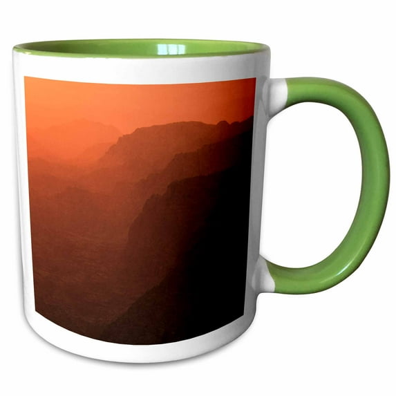 3drose, Asia, Jordan, Jerash, Sunset Over Wadi Rum-as16 Cad0021 - Claudia Adams, 11oz Two-tone Green Mug