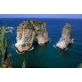 thumbnail image 1 of Asia, Lebanon, Beirut, Coastal Pigeon Rocks Poster Print by Steve Roxbury (23 x 15), 1 of 1