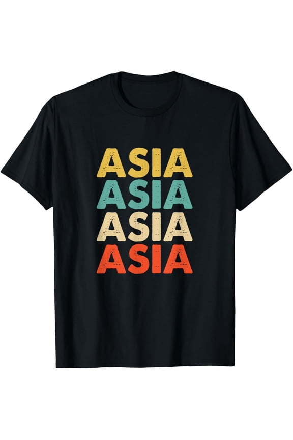 Asia Name T-Shirt Asia Name Shirts & GiftsMen and women, Black T-shirt, size: Extra large