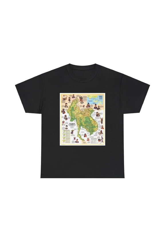 Asia - The Peoples of Mainland Southeast (1971) (Map) T-Shirt
