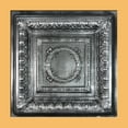 thumbnail image 1 of Asiago Antique Silver Black PVC Ceiling Tiles for Drop in Grid System (10 pack), 1 of 1