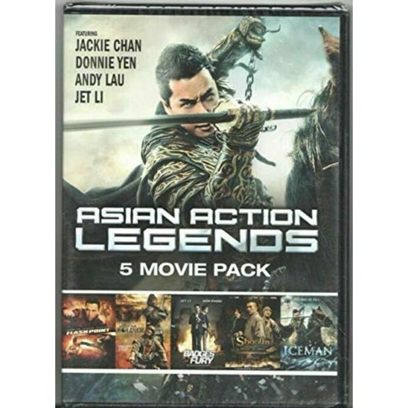 Asian Action Legends Iceman Badges Fury Soldier Shaolin Flash Point DVD NEW
