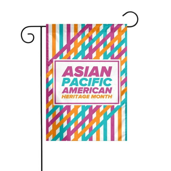 Asian American And Pacific Islander Heritage Month Garden Flag Decoration Yard Farmhouse Double Sided Holiday Party Outdoor Camping Decor Flags 12x18in