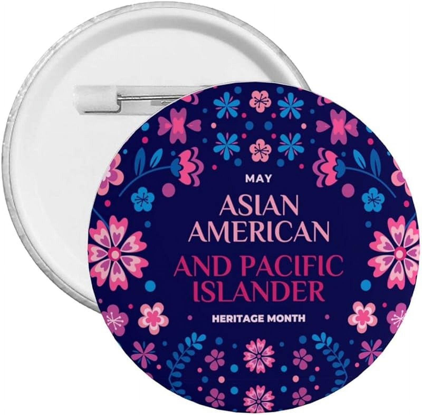 Asian American And Pacific Islander Heritage Month Pins Round Chest Pin ...