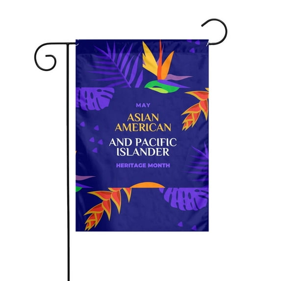 Asian American And Pacific Islander Heritage Month Garden Flag Decoration Yard Farmhouse Double Sided Holiday Party Outdoor Camping Decor Flags 12x18in
