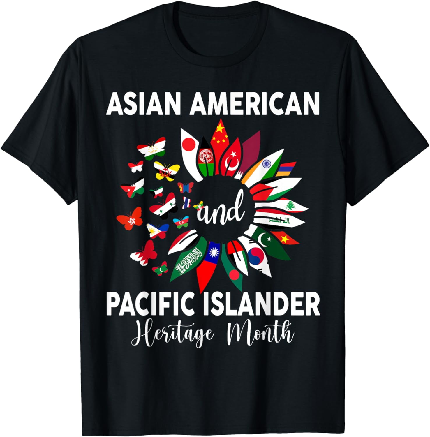 Asian American and Pacific Islander Heritage Month Flags T-Shirt ...