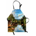 thumbnail image 1 of Asian Apron View of the Tropical Jungle River at the Beach of Masoala National Park in Madagascar, Unisex Kitchen Bib Apron with Adjustable Neck for Cooking Baking Gardening, Multicolor, by Ambesonne, 1 of 3
