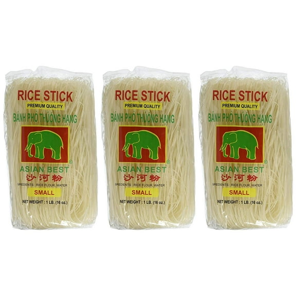 Asian Best Premium Rice Stick Noodle, 16 oz (3 Pack)