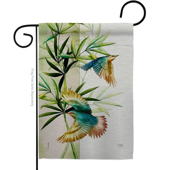 Asian Blossom Birds Animals Bird 13 x 18.5. in. Double-Sided Decorative Vertical House Garden Flag for Decoration Banner Yard Gift