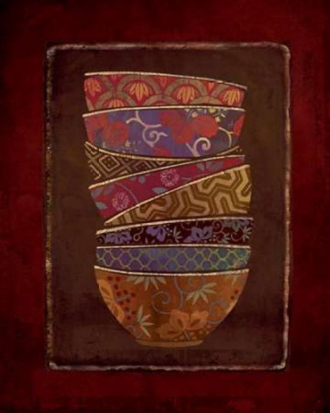 Asian Bowls II Canvas Art - Linda Maron (22 x 28)