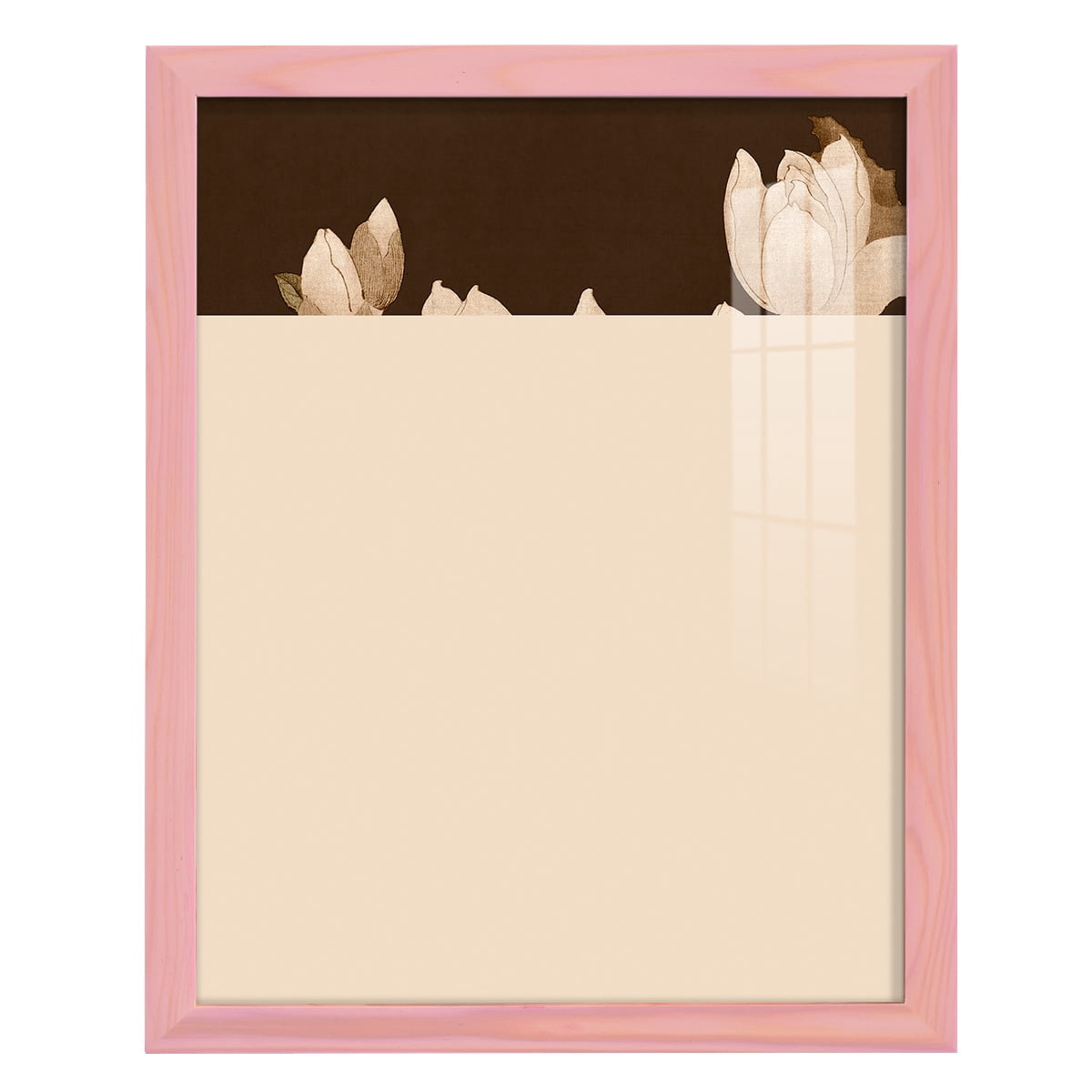 Asian Brocade II - Framed Print w/glass - Sunset Pink