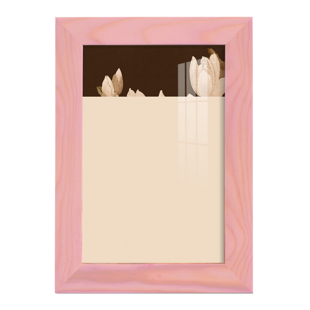 Asian Brocade II - Framed Print w/glass - Sunset Pink