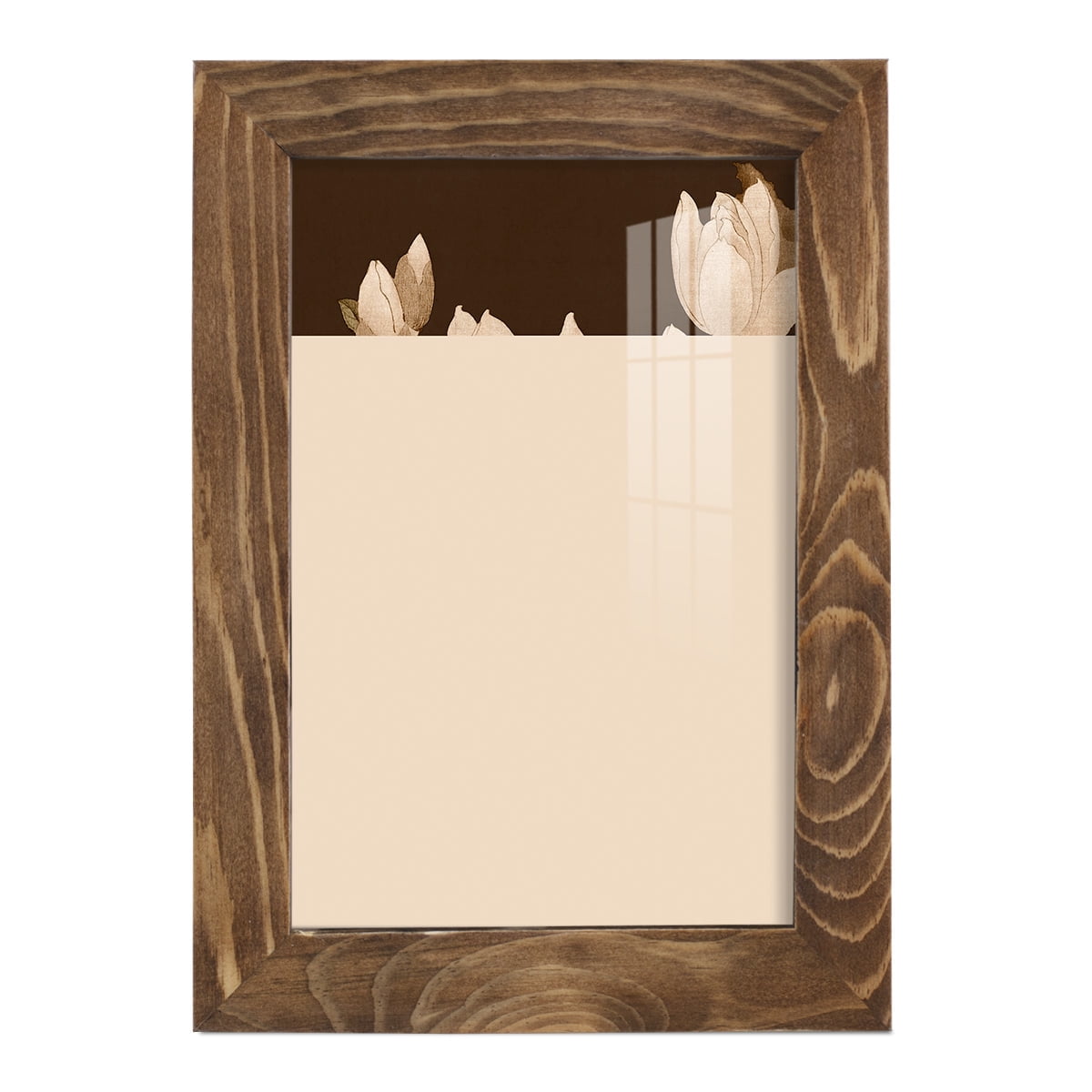 Asian Brocade II - Framed Print w/glass - Walnut