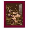 thumbnail image 1 of Asian Brocade IV - Framed Print w/glass - Cherry Red, 1 of 7