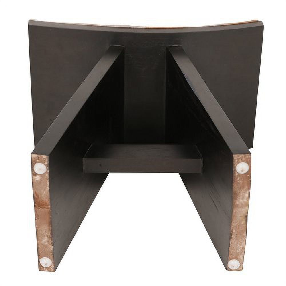 Asian Cow Hide Vanity Stool