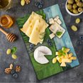 thumbnail image 1 of Asian Cutting Board, Old Wooden Bridge Between Rice Field with Sunlight at Khonburi Thailand, Decorative Tempered Glass Cutting and Serving Board, in 3 Sizes, by Ambesonne, 1 of 5