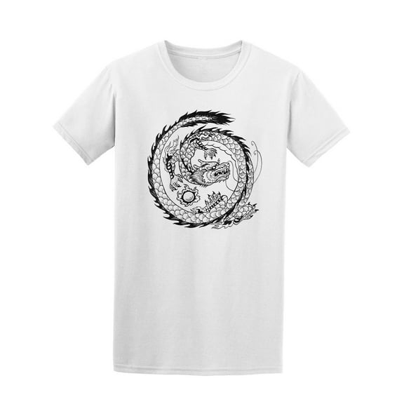 Asian Dragon Circle Tee Men's - Men T-Shirt, Xtra Large
