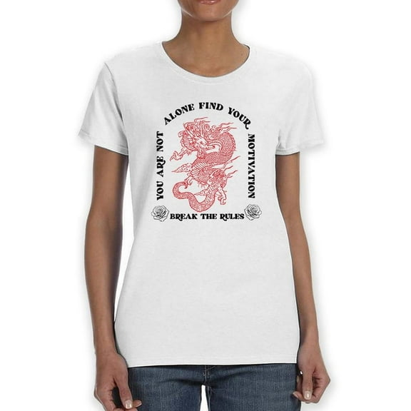 Asian Dragon Not Alone T-Shirt Women -Image by Shutterstock, Female Medium
