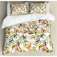 thumbnail image 1 of Asian Duvet Cover Set King Size, Watercolored Ethnic Bamboos Brush Paint with East Chinese Folk Art Style Boho Print, Decorative 3 Piece Bedding Set with 2 Pillow Shams, Multicolor, by Ambesonne, 1 of 3