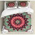 thumbnail image 1 of Asian Duvet Cover Set with Pillow Retro Traditional Print, 1 of 4
