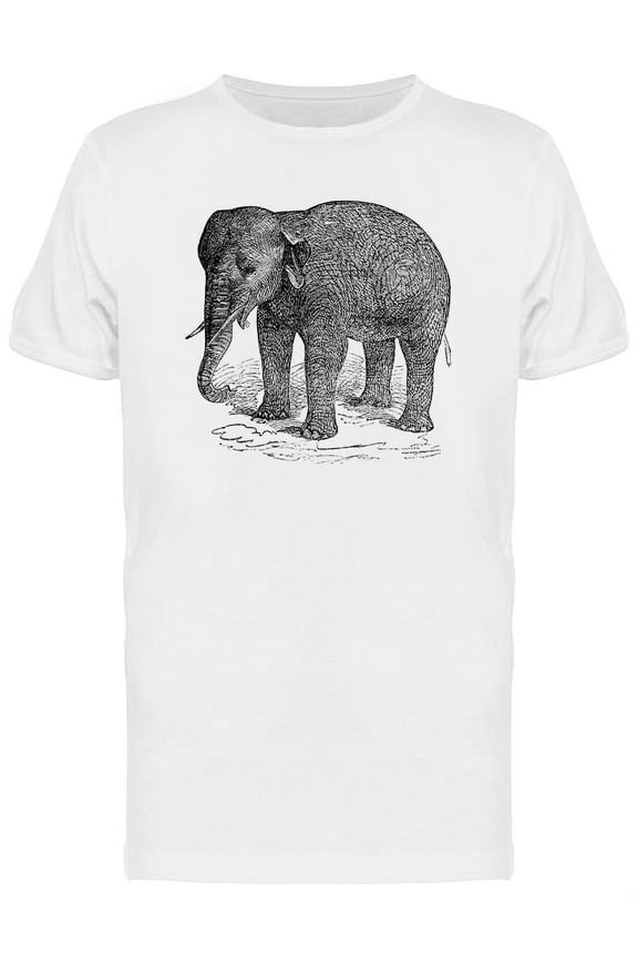 Asian Elephant Design T-Shirt Men -Image by Shutterstock, Male Medium