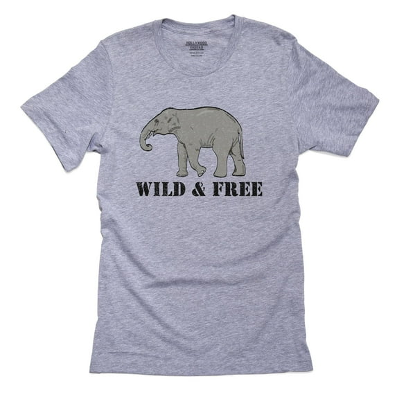Asian Elephant - Endangered - Wild & Free Men's Grey T-Shirt