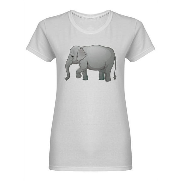 Asian Elephant Graphic Shaped T-Shirt Women -Image by Shutterstock, Female XX-Large