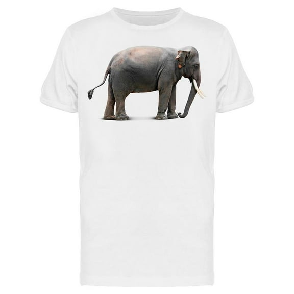 Asian Elephant Long Tusks T-Shirt Men -Image by Shutterstock, Male 3X-Large