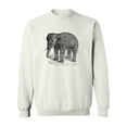 thumbnail image 1 of Asian Elephant Pencil Drawing Sweatshirt Men -Image by Shutterstock, Male x-Large, 1 of 4