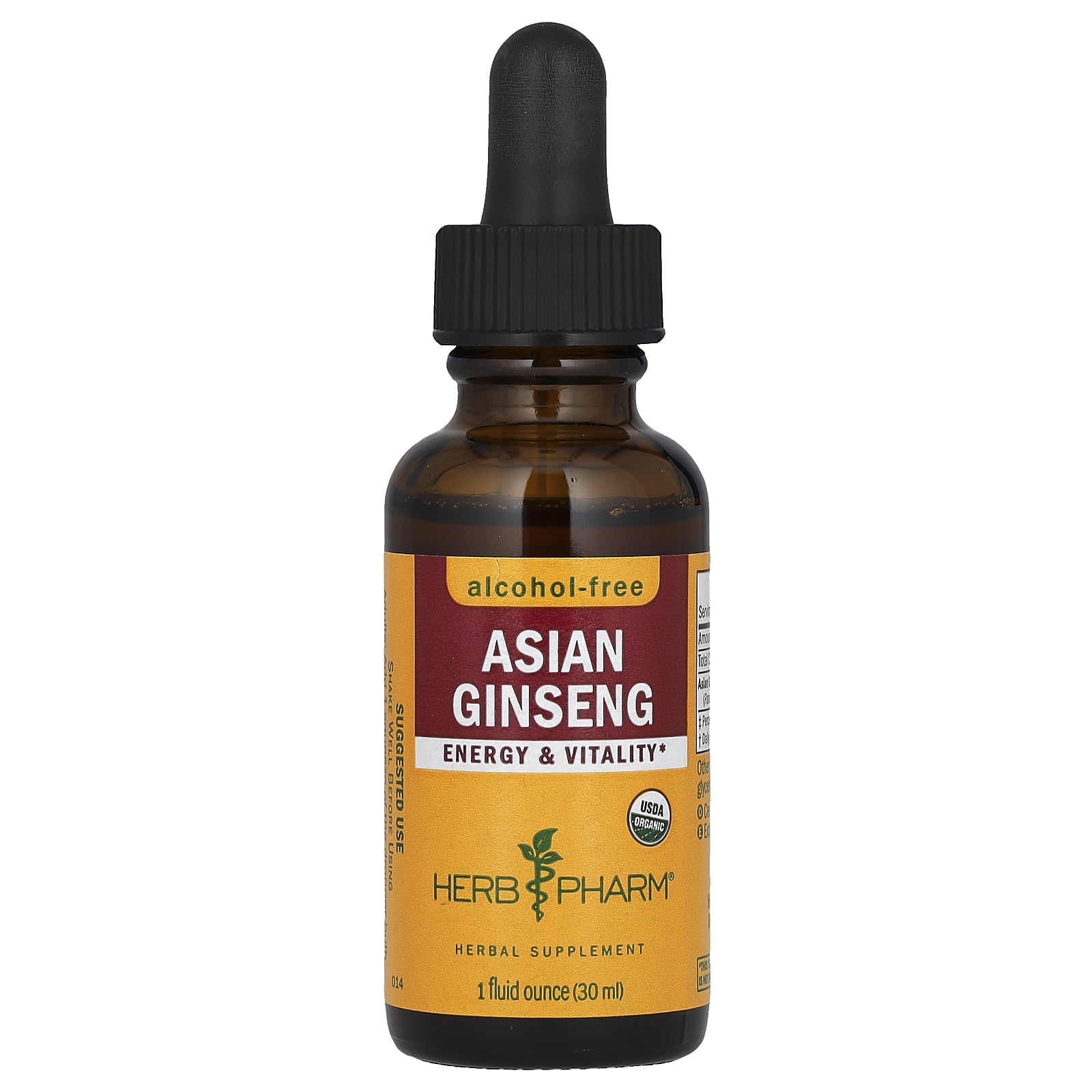 Herb Pharm Asian Ginseng, AlcoholFree, 1 fl oz (30 ml)
