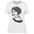 thumbnail image 1 of Asian Girl With Short Hair T-Shirt Women -Image by Shutterstock, Female x-Large, 1 of 2