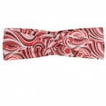thumbnail image 1 of Asian Headband, Floral Retro Pattern Mehndi Doodles Design Art Abstract Waves, Elastic and Soft Women's Bandana for Sports and Everyday Use, Grey Red Coconut, by Ambesonne, 1 of 3